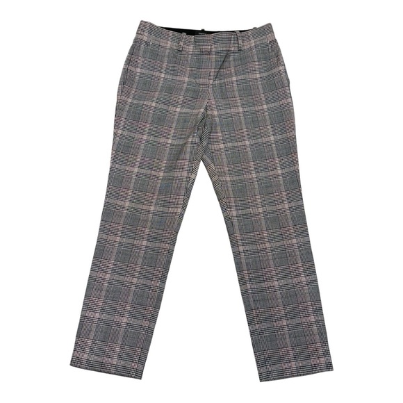 Theory Trecca Plaid Pants Size 4 | Slim Tailored Fit Career Trousers - Picture 1 of 10